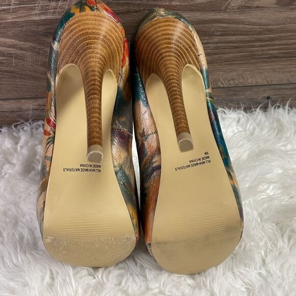 Diba Womens High Heel Stilettos Multi Color Floral Size 9M Floral Woodsy - Picture 12 of 17